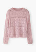 Lace-stitch sweater, Soft lilac, webstill