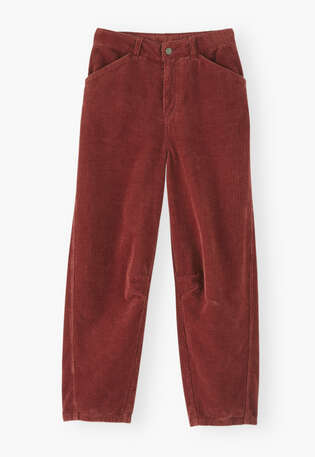 Horseshoe cord trouser, Chilli brown, webstill