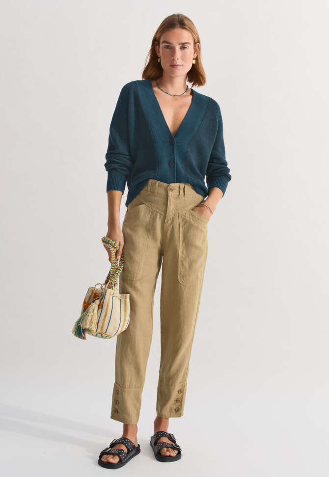 Cropped trousers, Soft olive, completeTheLook
