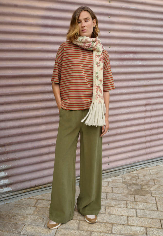 Striped T-shirt, Chilli sage, completeTheLook