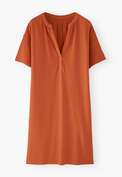 Short jersey dress, Tangerine, webstill