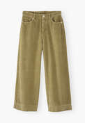 Wide-leg cord trousers, Olive, webstill