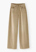 Mid-rise wide-leg jeans, Washed mushroom, webstill