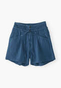 High-waisted shorts, Indigo, webstill
