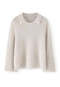 Collared sweater, Pearl, webstill