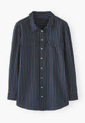 Striped blouse, Indigo, webstill