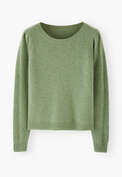 Puff-sleeve sweater, Dusty apple, webstill