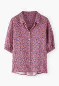 Printed blouse, Hot pink, webstill