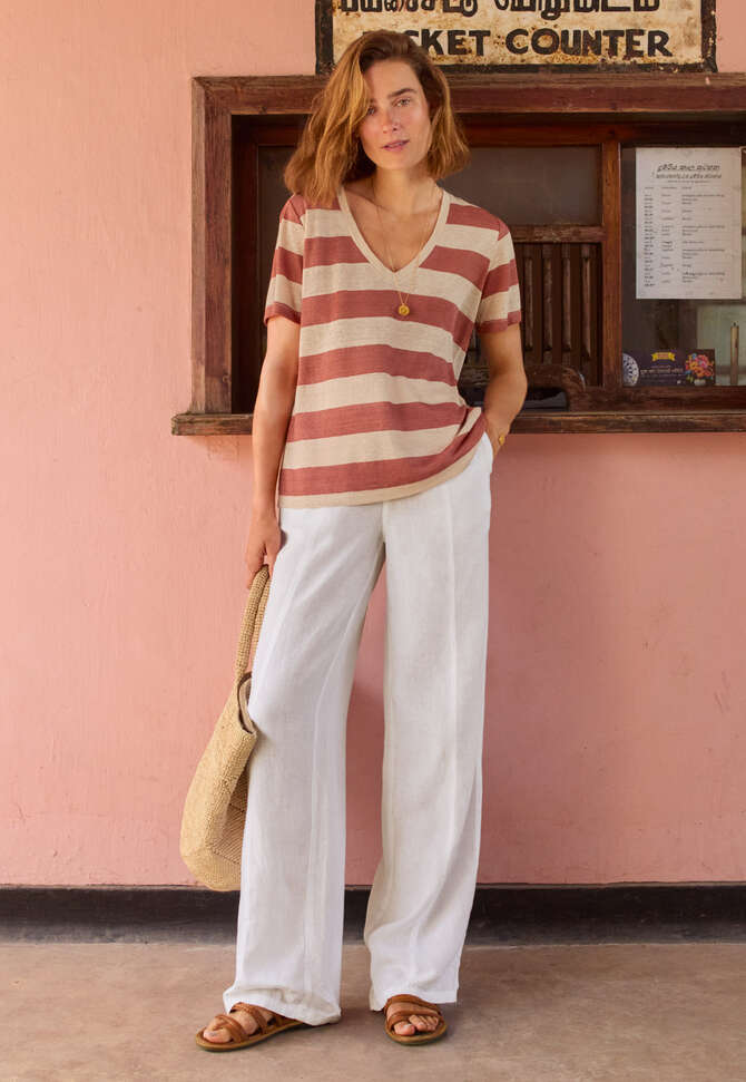 Relaxed trousers, White, completeTheLook