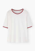 Jersey T-shirt, White/ruby, webstill