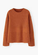 Rib-stitch sweater, Burnt orange, webstill