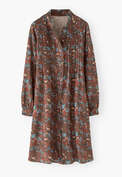 Printed shirtdress, Raspberry espresso, webstill