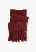 Crochet-stitch scarf, Dark ruby, webstill