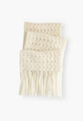Crochet-stitch scarf, Ecru, webstill