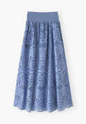 Broderie anglaise skirt, Cornflower blue, webstill