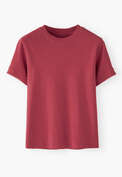 Ribbed jersey T-shirt, Crimson, webstill