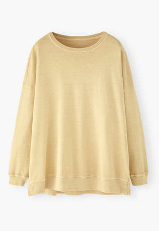 Drop-shoulder top, Warm yellow, webstill