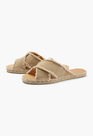 Cross-over strap sandals, Sand, webstill