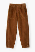 Relaxed carrot-fit cords, Honey brown, webstill
