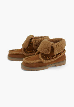 Lace-up boots, Cedar brown, webstill
