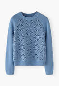 Crochet sweater, Blue cornflower, webstill