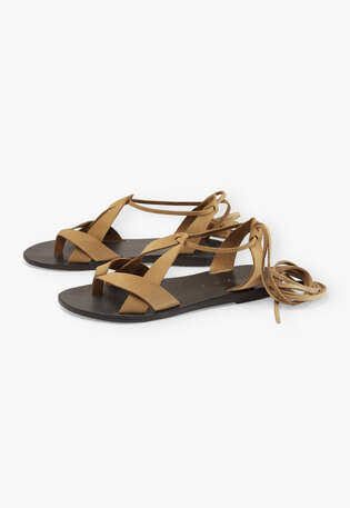 Wrap-round sandals, Black olive, webstill