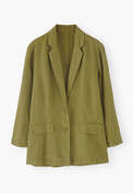 Relaxed blazer, Bright olive, webstill