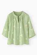 Embroidered blouse, Pistachio mint, webstill
