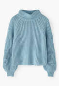 Cable-knit sweater, Soft turquoise, webstill