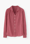 Crinkle striped blouse, Hot pink, webstill