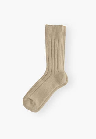 Ribbed socks, Natural, webstill