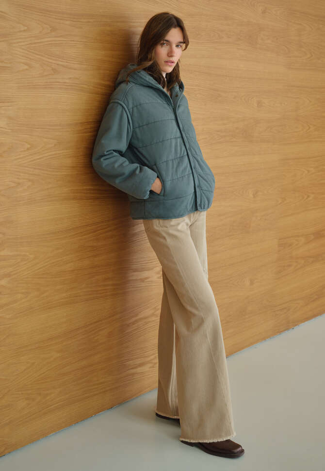 Quilted jacket, Stormy teal, completeTheLook