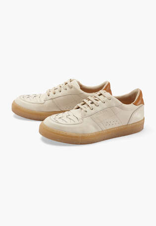 Lace-up trainers, Ecru, webstill