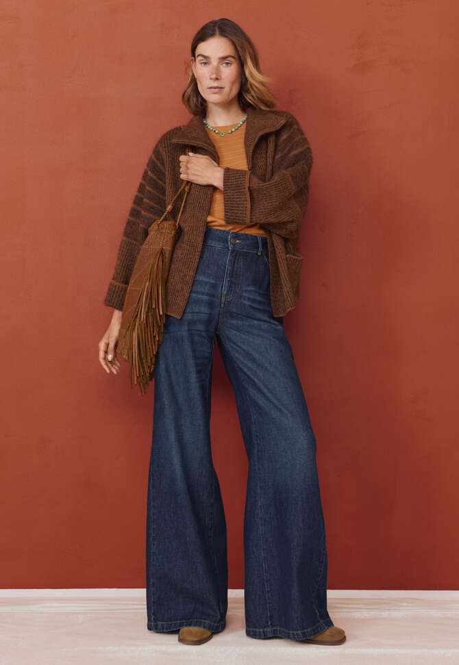 Knitted jacket, Espresso, completeTheLook