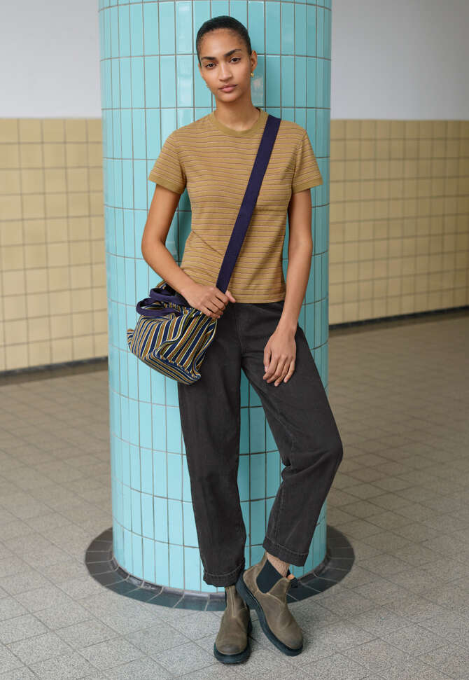 Stripe T-shirt, Sand rose, completeTheLook