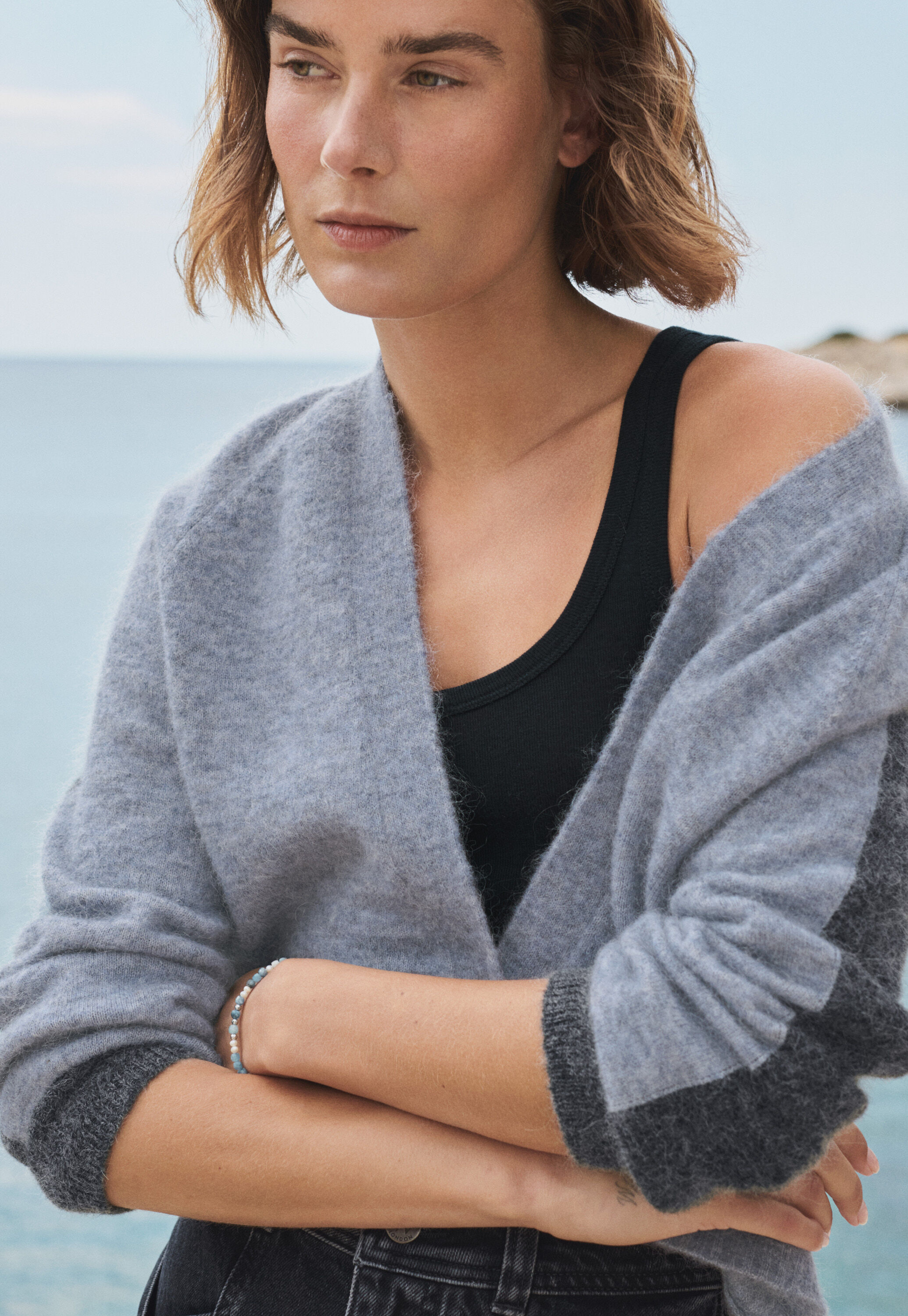 V-neck cardigan