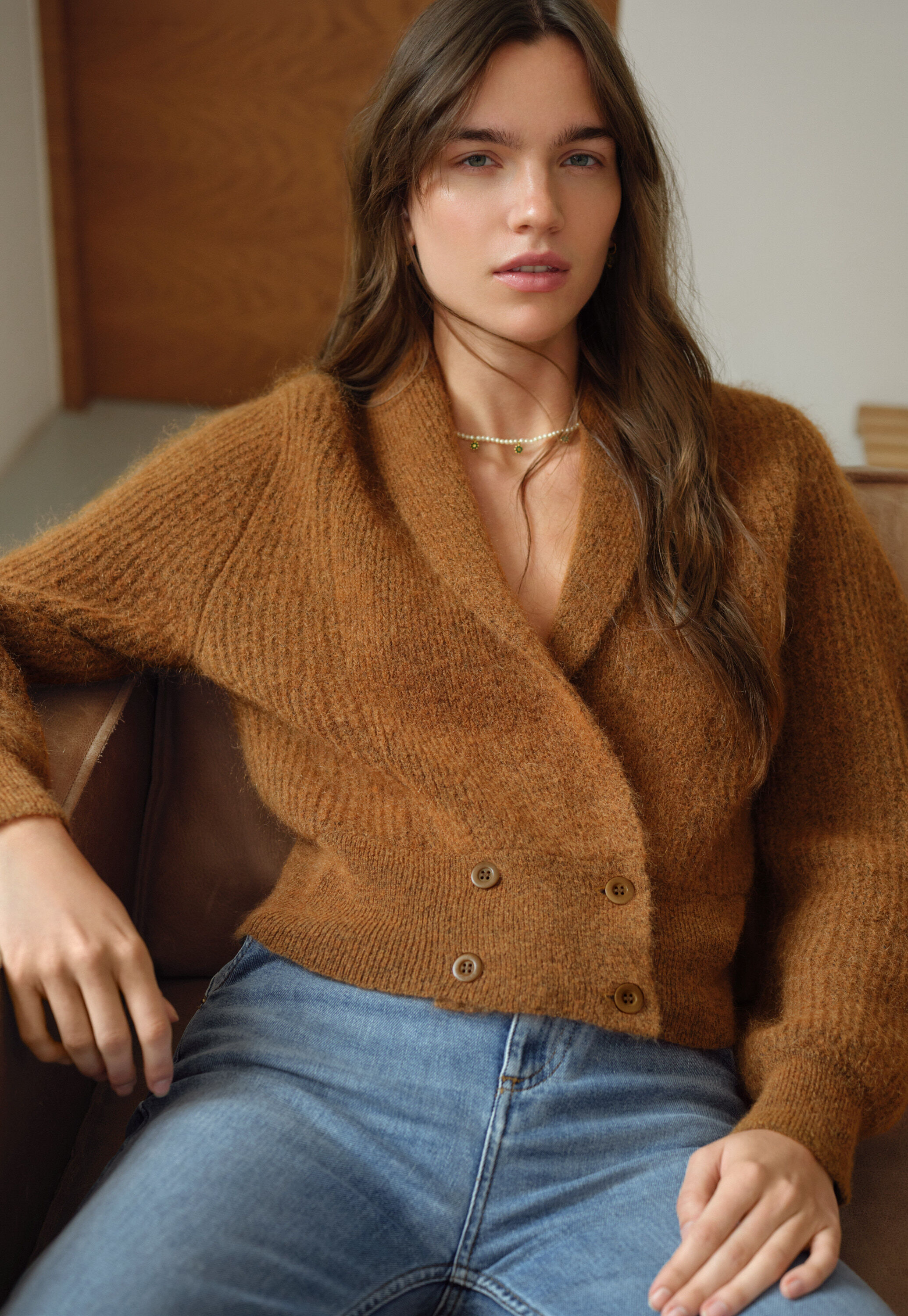 Tie-front cord top