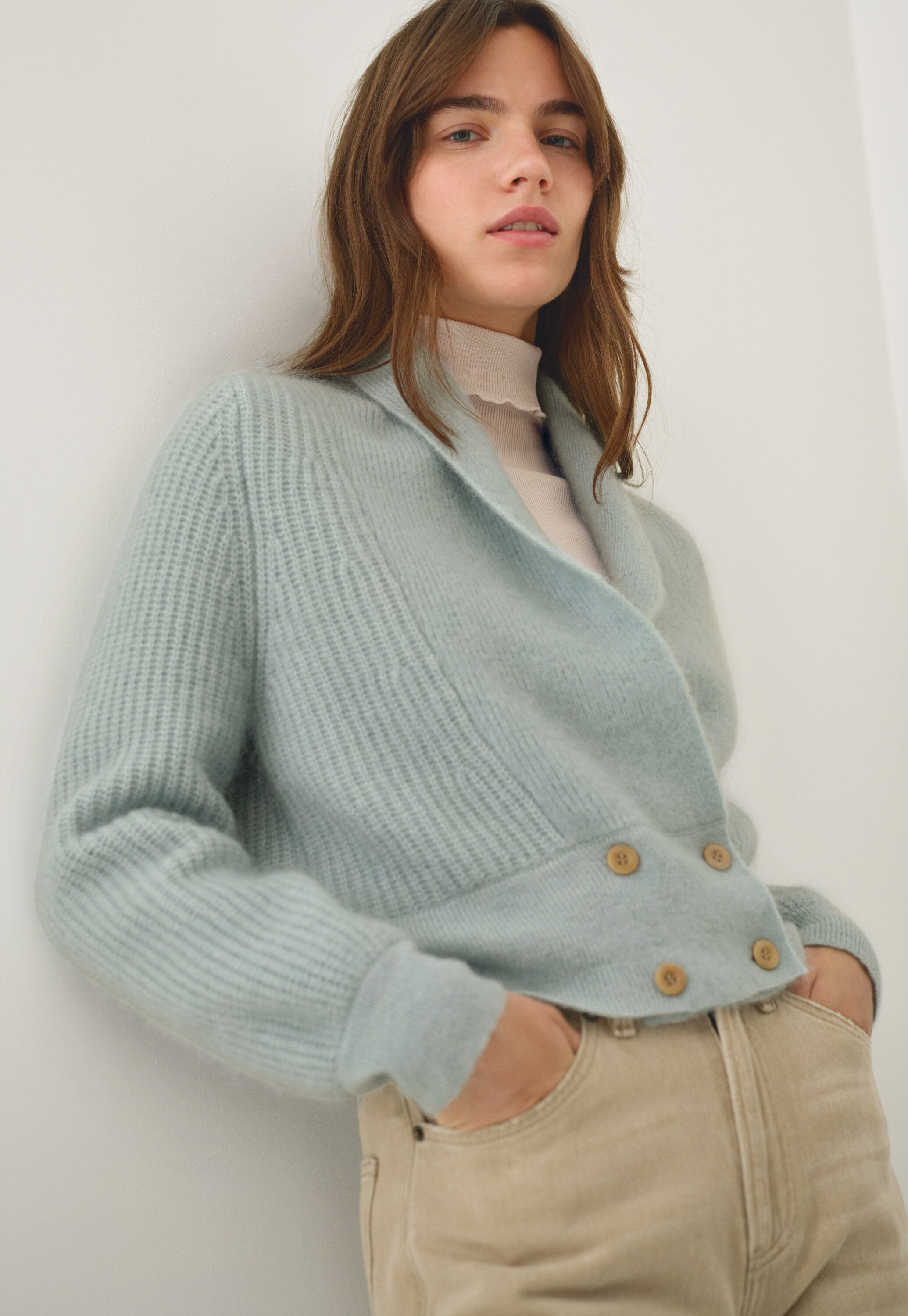 Tie-front cord top