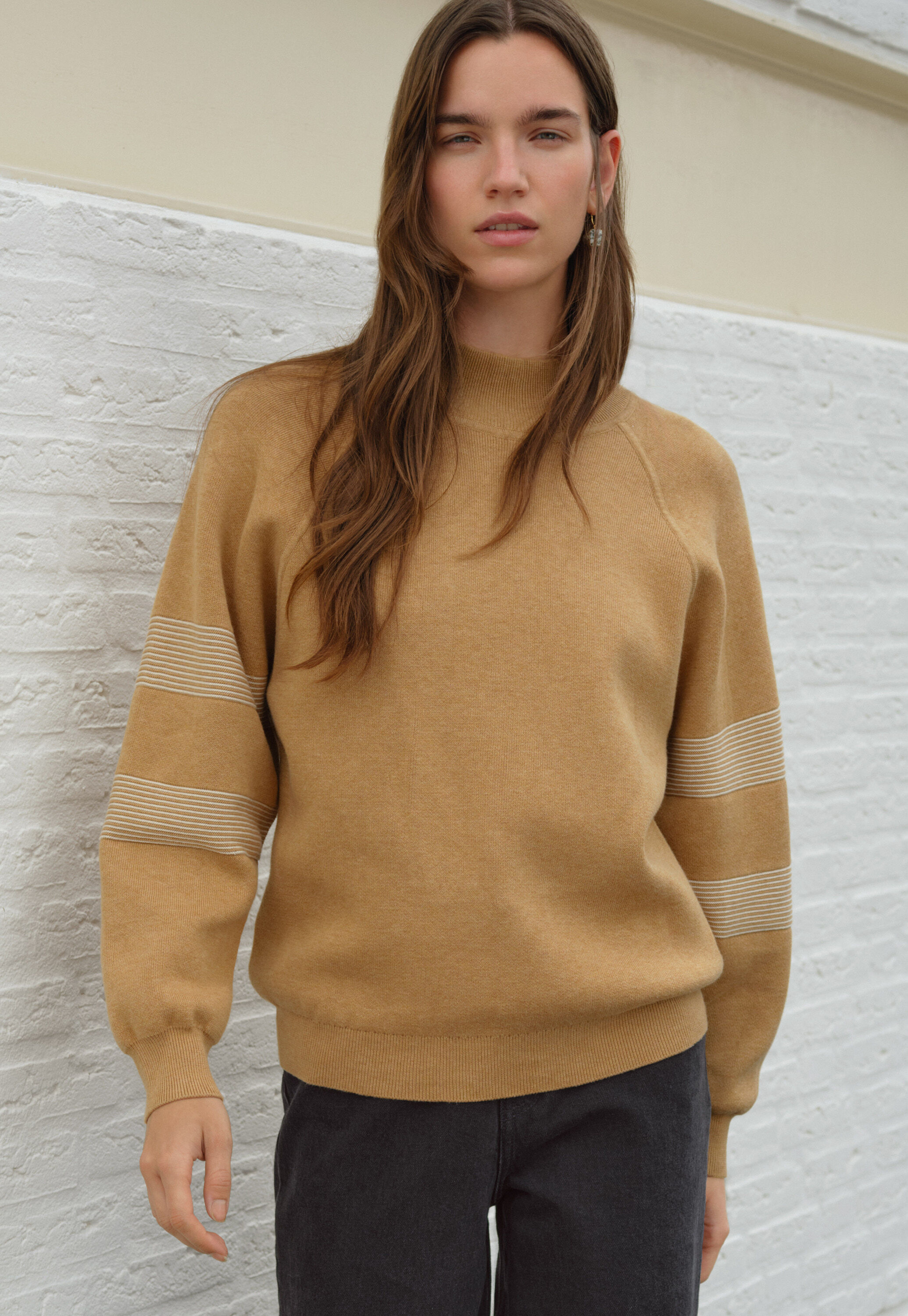 Raglan sweater, Sand, large