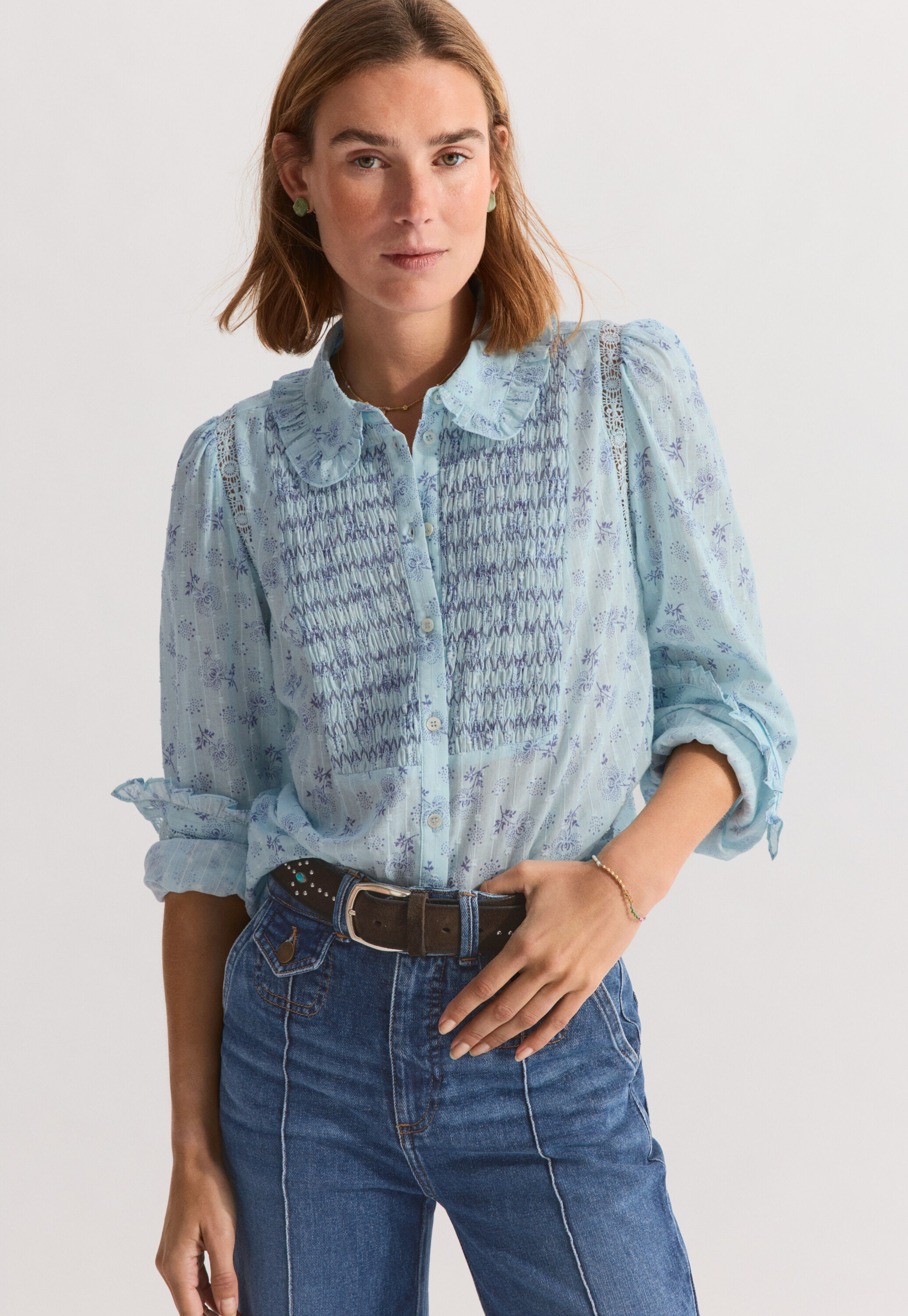 Pintuck blouse
