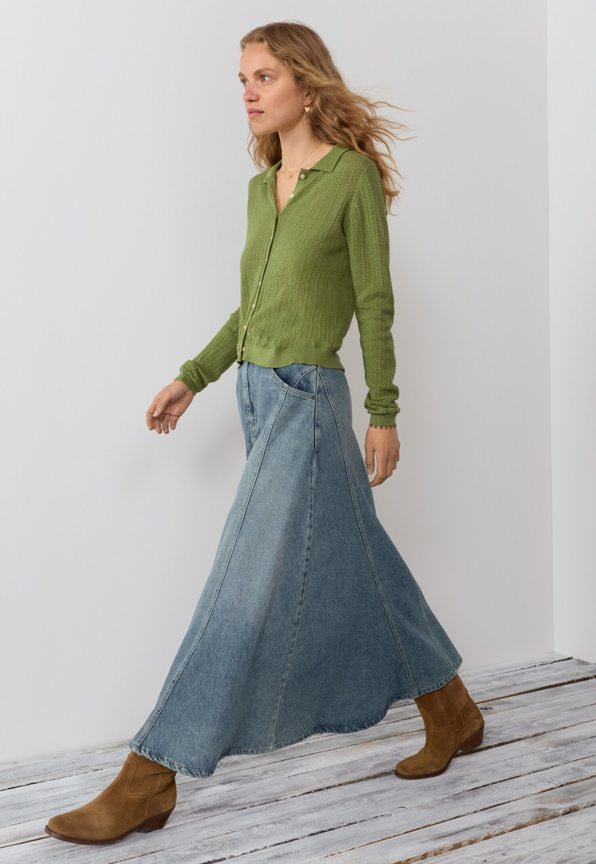 Cable-knit sweater