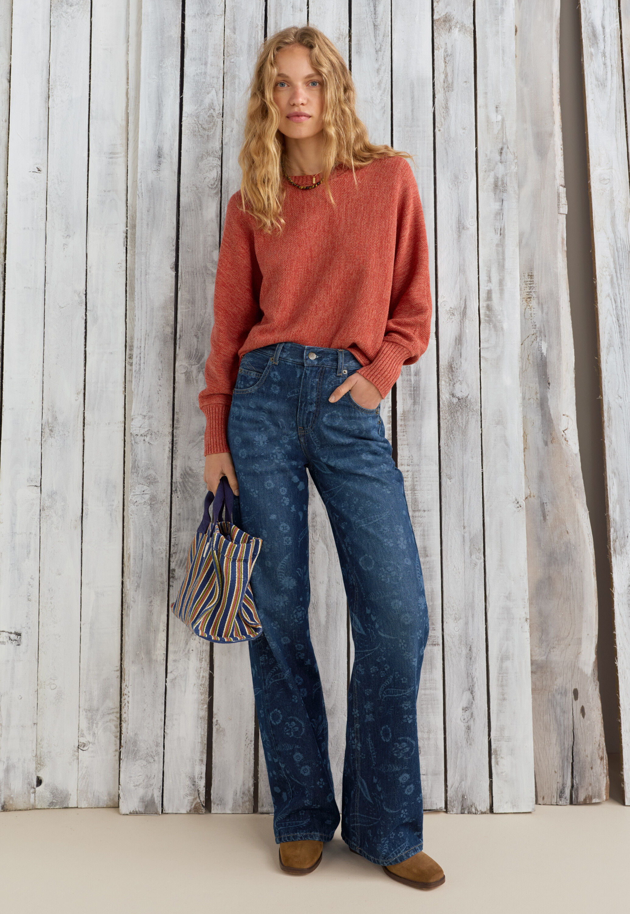 Cable-knit sweater