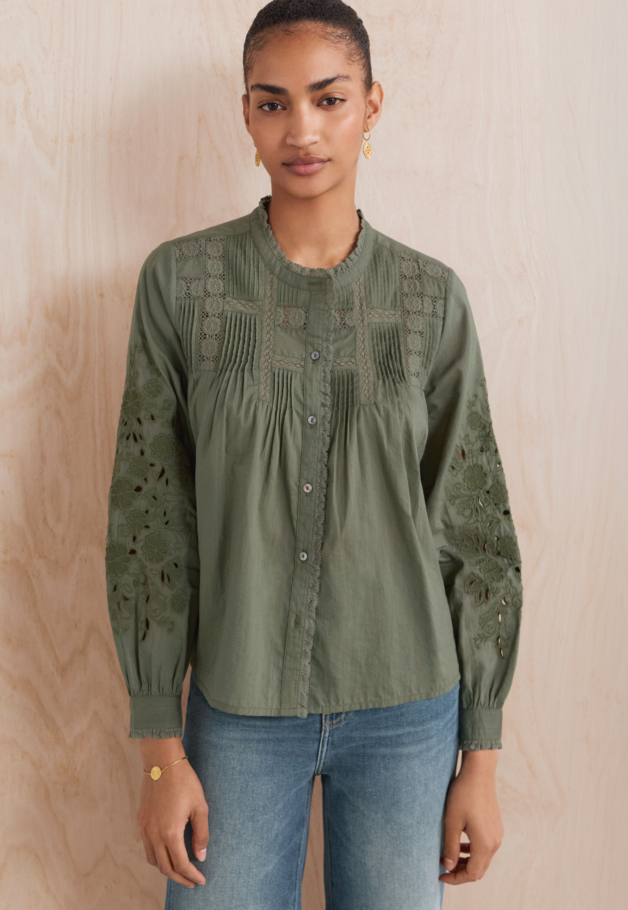 Pintuck blouse