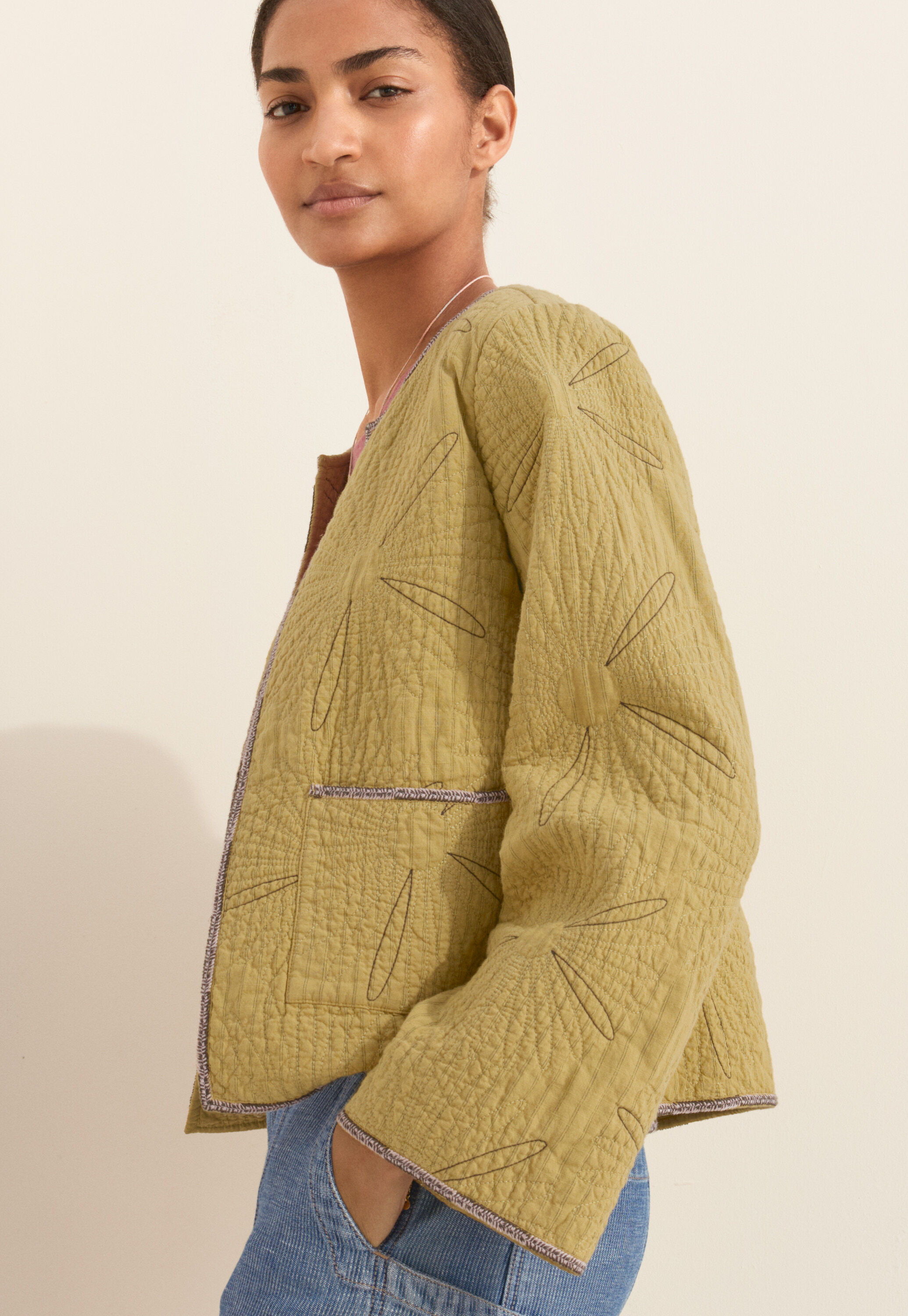 Cable-stitch cardigan