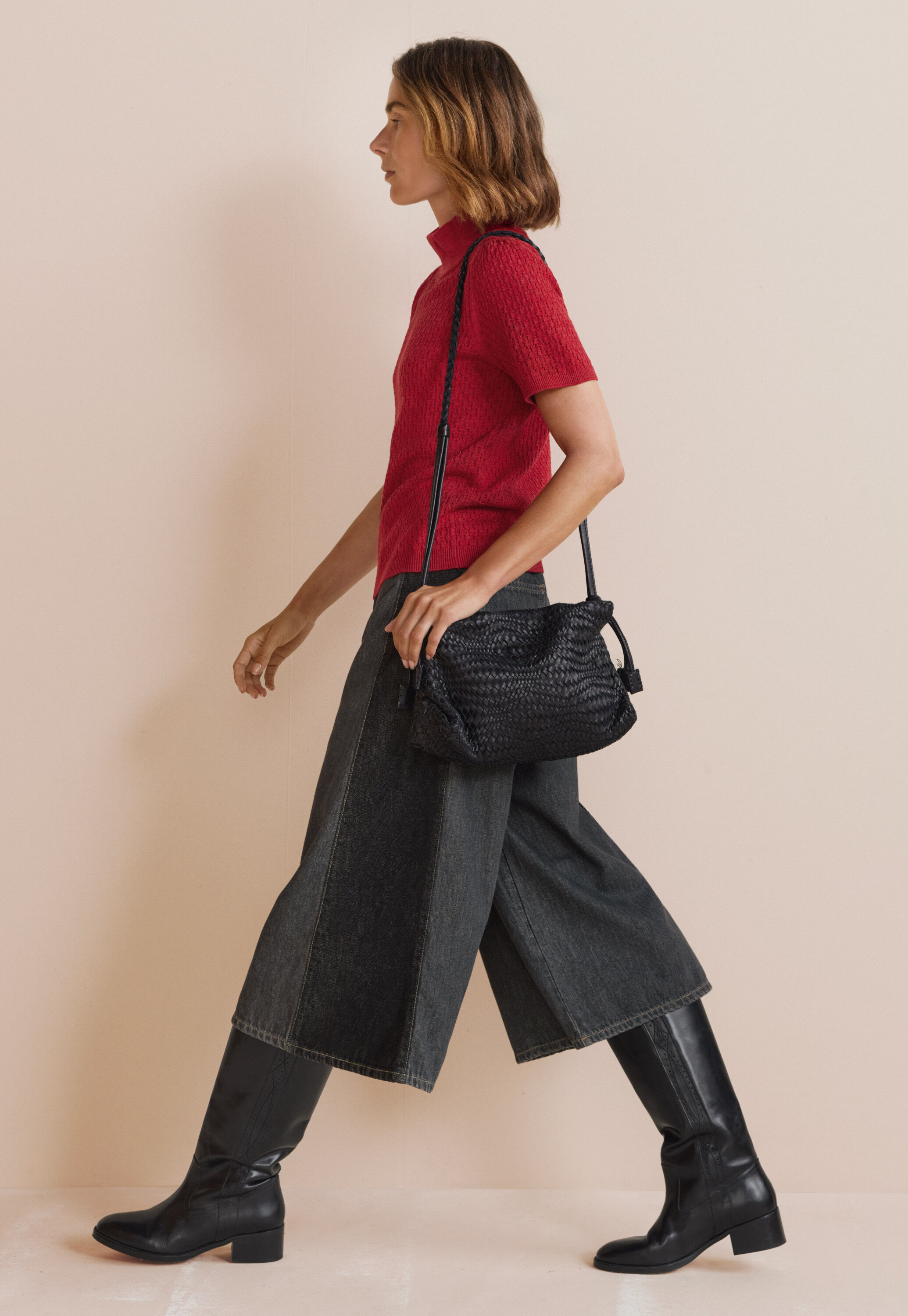 Denim Culottes, Grey wash, large