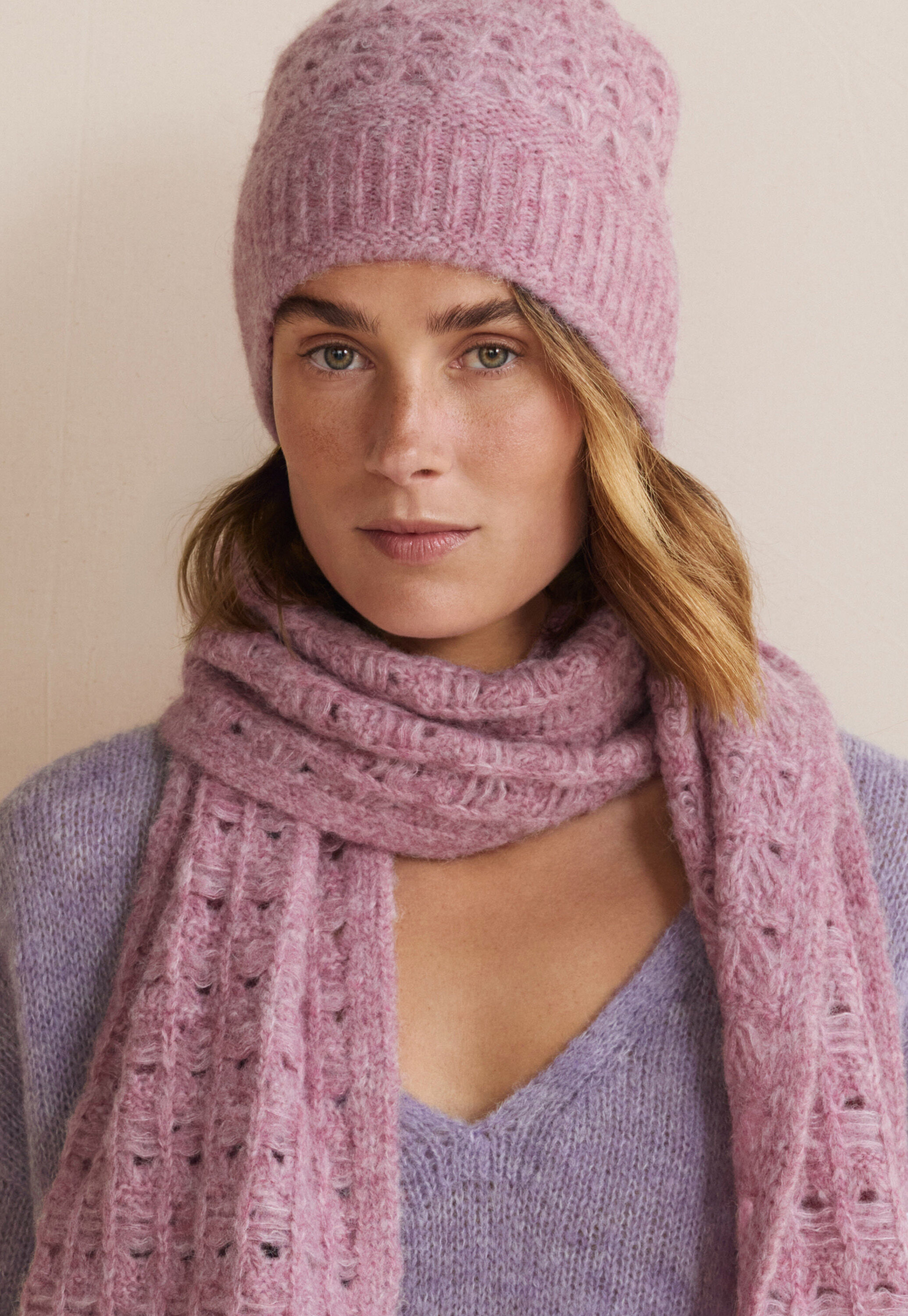 Waffle-stitch cardigan