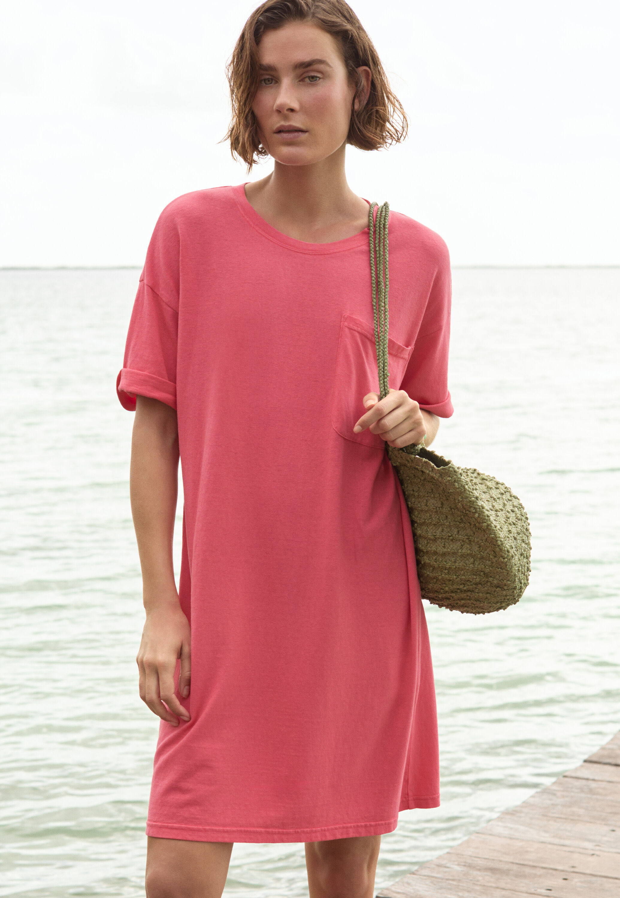 Woven bucket-bag