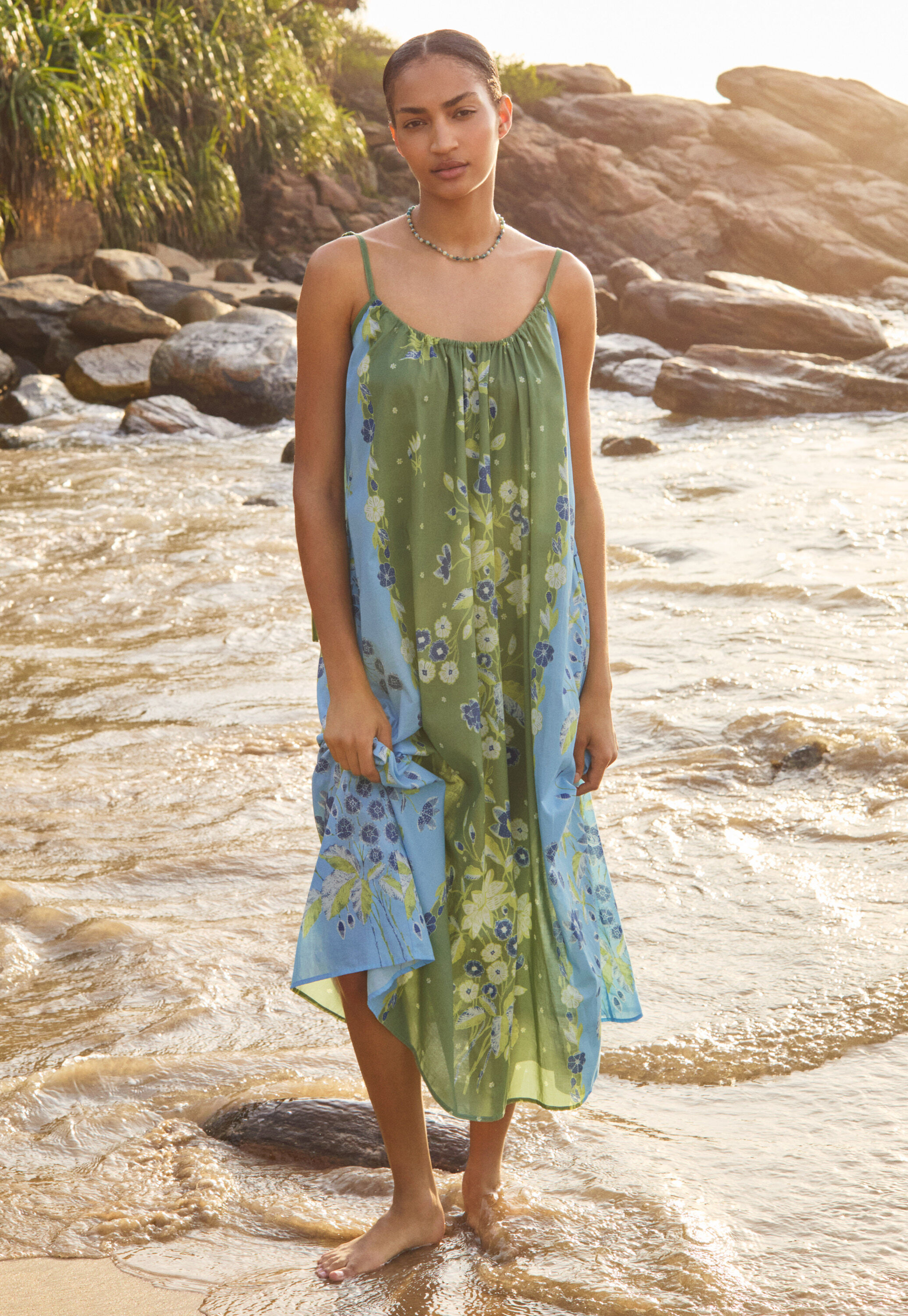 Printed maxi-skirt