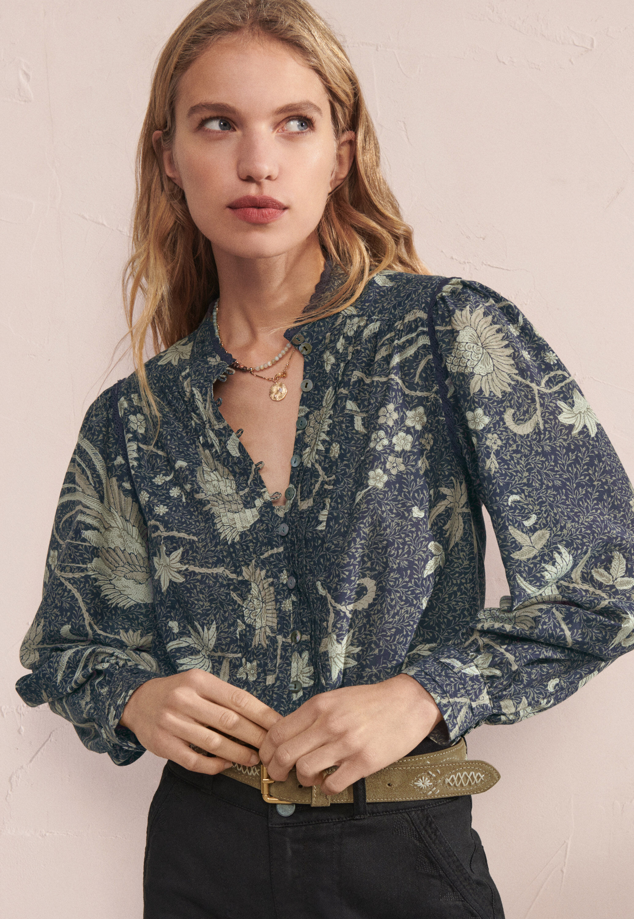 Pintuck blouse