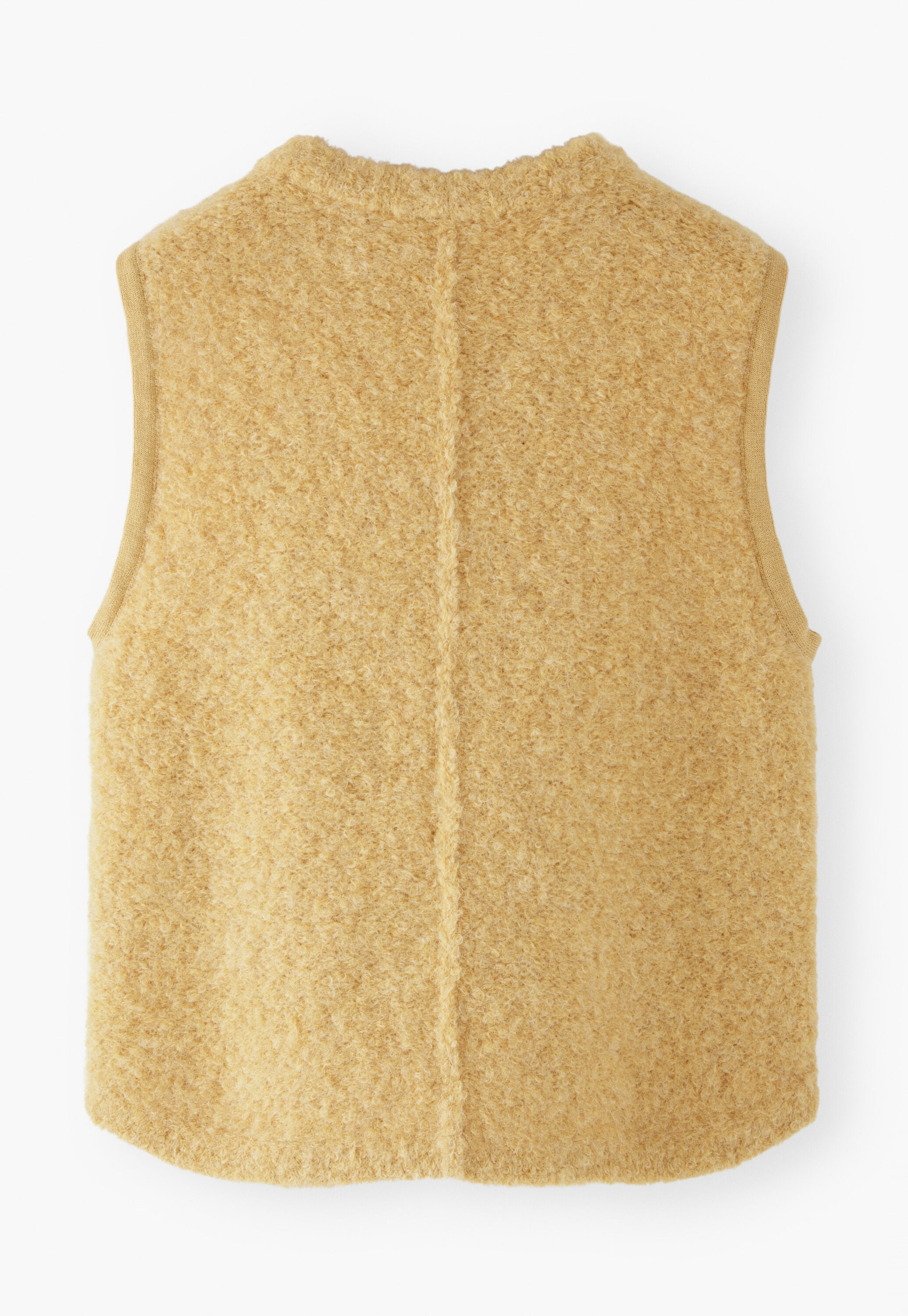 Boucl&eacute; knitted gilet